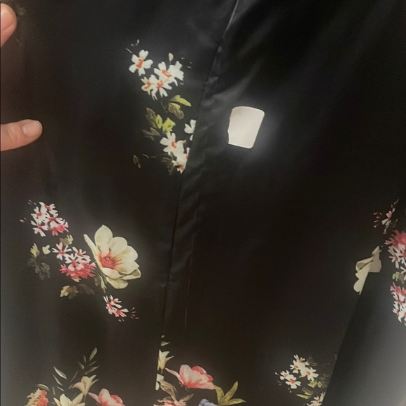 Ieena Mac Duggal Floral Black Maxi Dress - sz 0 - READ - Picture 9 of 10